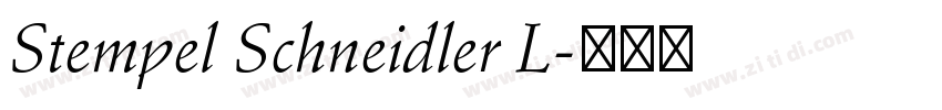 Stempel Schneidler L字体转换